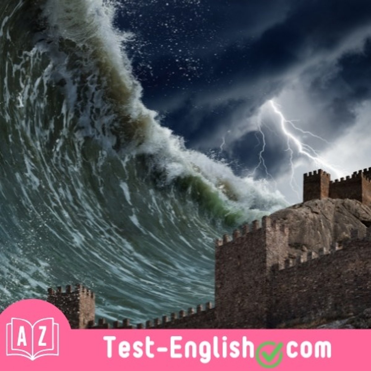<p>The _____, a giant 50-foot wave, caused massive destruction.</p>