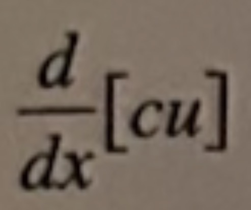 <p>d/dx(cu)</p>