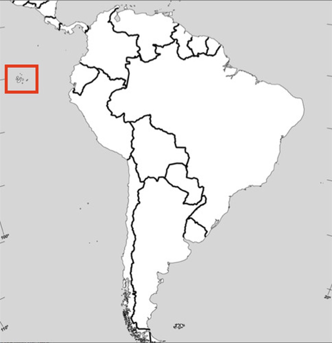 <p>an archipelago west of South America in which unique species have adapted to survive</p>