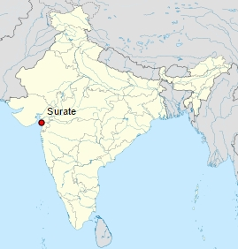 <p>A city in Gujarat, India, known for its significant role in trade during the British Empire and as a major port for commerce.</p><p></p><p></p>