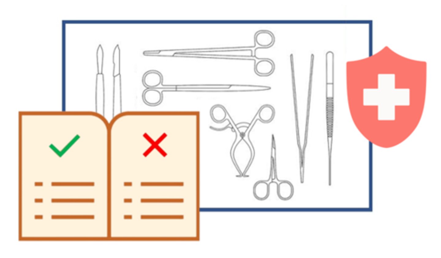 <p>voluntary guidelines representing a consensus of AAMI members that are intended for use by healthcare facilities &amp; manufacturers to help ensure that medical instrumentation is safe for patient use</p>