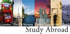 <p>study abroad (placeに)(irregular)</p>