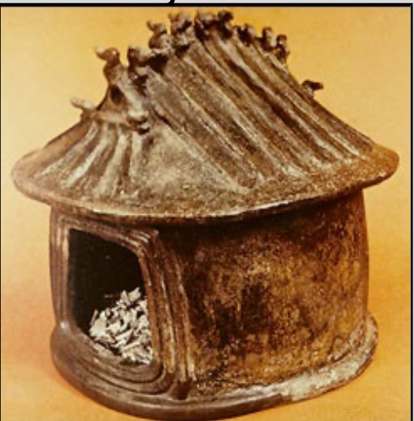 <p>Iron Age cremation burials in “Hut Urns”</p>