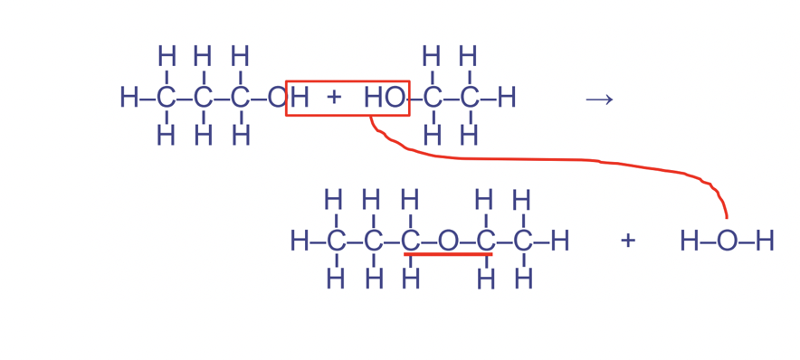 <p>Condenses smaller particles into larger ones, anabolic, used to build up molecules, water is released as a product</p>