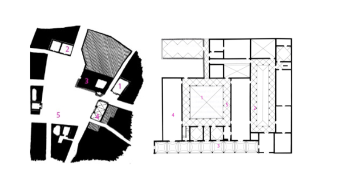 <p>Read the figure ground and identify the loggias</p>