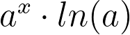 <p>a^x times ln(a)</p>