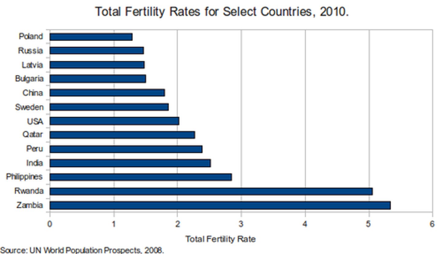 <p>Average number of children a woman will have during her childbearing years which occur between the ages of 15 and 44</p>