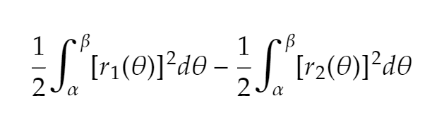 <ul><li><p>Integrate outside curve</p></li><li><p>Integrate inside curve</p></li><li><p>Subtract area of inner curve from area of outer curve</p></li><li><p>Use symmetry if necessary</p></li></ul>