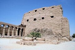 monumental entrance into an egyptian temple