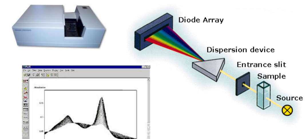 <p>components of spectrophotometers</p><ul><li><p>Measure concentrations of metabolically important substances in body fluids</p><ul><li><p>blood, cerebrospinal fluid, urine and amniotic fluid</p></li></ul></li></ul><p></p>