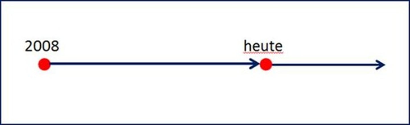 <p>since, for (length of time)</p>