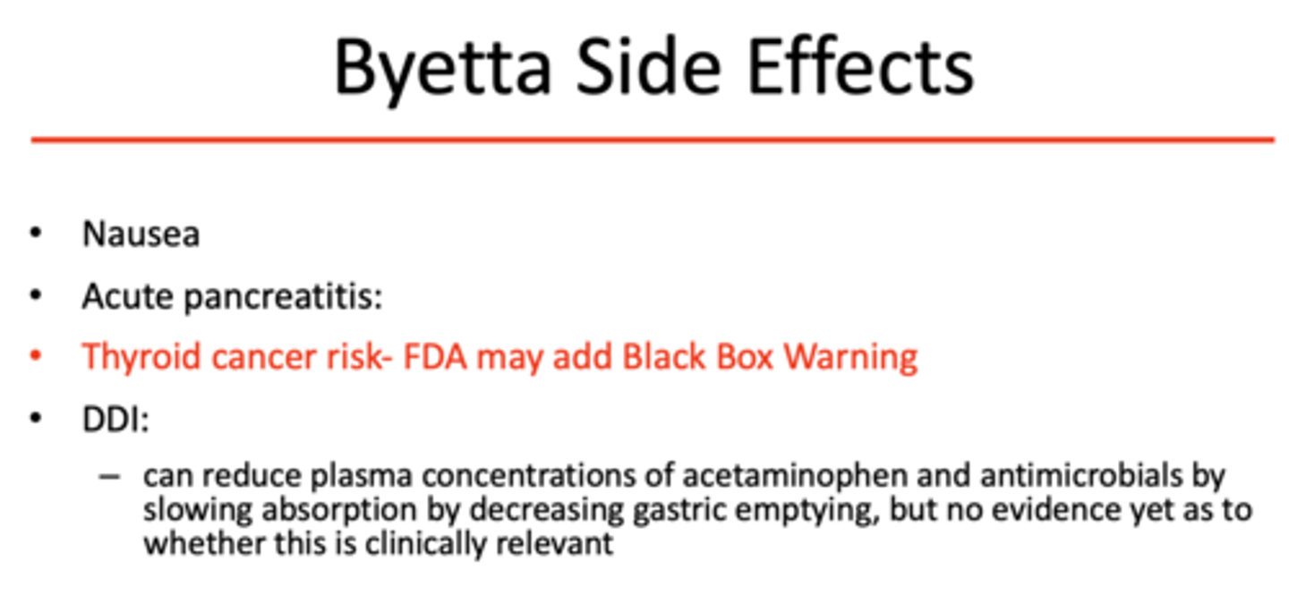 <p>Incretin mimetics (Exenatide Byetta)</p>