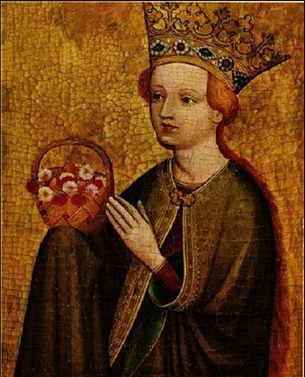 <p>Vrouw in voorname kleding met een mandje fruit en bloemen, soms in combinatie met een jongen of engel. </p>