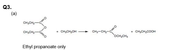 <p>- <strong>Acid Anhydride + Alcohol → Ester + Carboxylic Acid</strong></p>