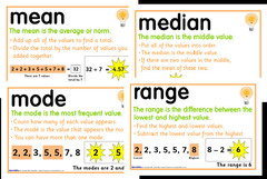 <p>the mean, median, and mode of a data set. these represent the typical or common characteristics of a data set</p>