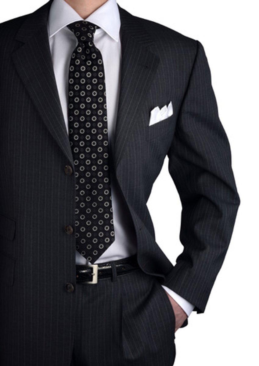 <p>suit, outfit</p>