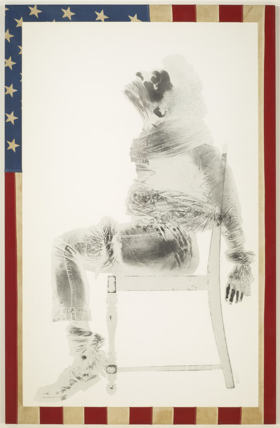 <p><span style="background-color: transparent; font-family: "Times New Roman", serif;"><span>&nbsp;David Hammons, Injustice Case, 1970</span></span></p>
