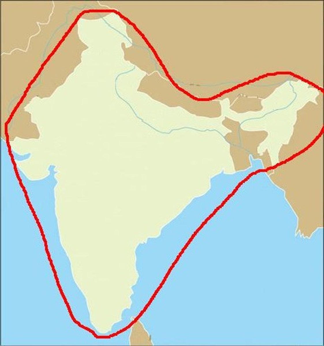 <p>The landmass that includes Pakistan, India, and Bangladesh which is separated from the rest of the Asian continent by high mountain ranges.</p>