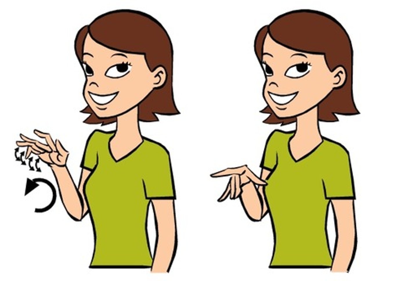 <p>Wiggle all fingers and move hand horizontally.</p>