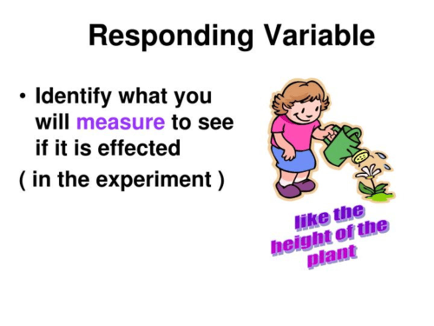 <p>The factor that changes as a result of changes to the manipulated, or independent, variable in an experiment.</p>