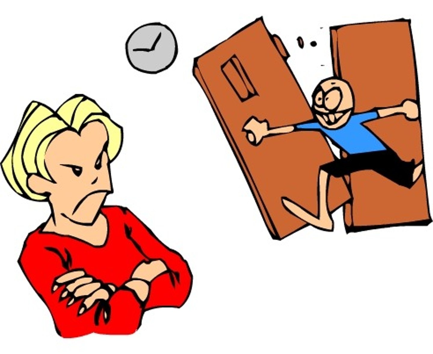 <p>to arrive late</p>