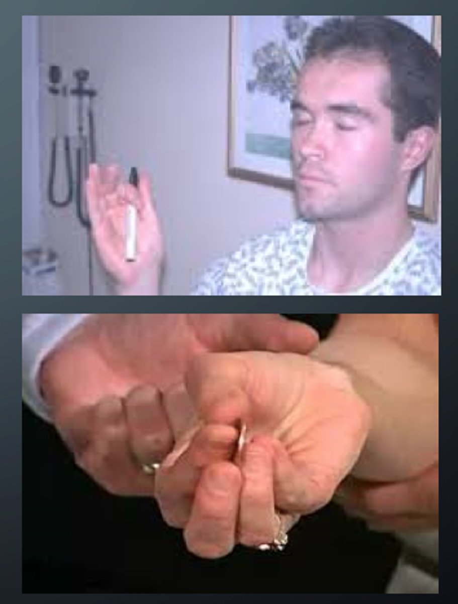 <p>ability to recognize objects by feeling their form, size, and weight while the eyes are closed</p>