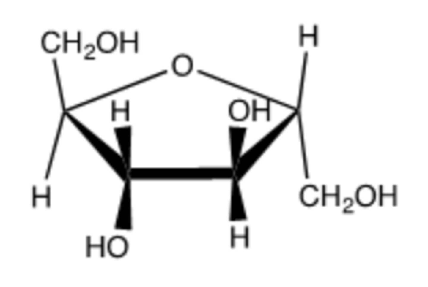 <p>Is the following a furan or pyran ring? Briefly explain.</p>