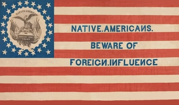 <p>1844-1860 “Know-Nothing” Party (Northeast) </p><ul><li><p>Emerged in the apparent weakness of democrat and whig parties</p></li><li><p>Native workers and Protestant farmers</p></li><li><p>Nativist (prioritized native interests over immigrants’ expanding cultural and political influence)</p></li><li><p>Anti immigrant anti Catholic American Party</p></li><li><p>Hated Irish and Irish Potato famine</p></li><li><p>Advocated for workers’ rights as business owners were believed to favor immigrant workers that could labor for low wages</p></li></ul><p>1848-1860 “Free Soil” Party</p><ul><li><p>Liberty party became Free-Soil party</p></li><li><p>Based on Wilmot proviso</p></li><li><p>No slavery</p></li><li><p>Give away western land for free so poor people without slaves move in, preventing competition from large, wealthy slave plantations</p></li></ul><p>Small farmers and urban workers who weren’t necessarily concerned about ethics of slavery. Instead, worried that expanding slavery into west would economically harm them and destroy republican ideal of society of free farmers.</p><p></p>