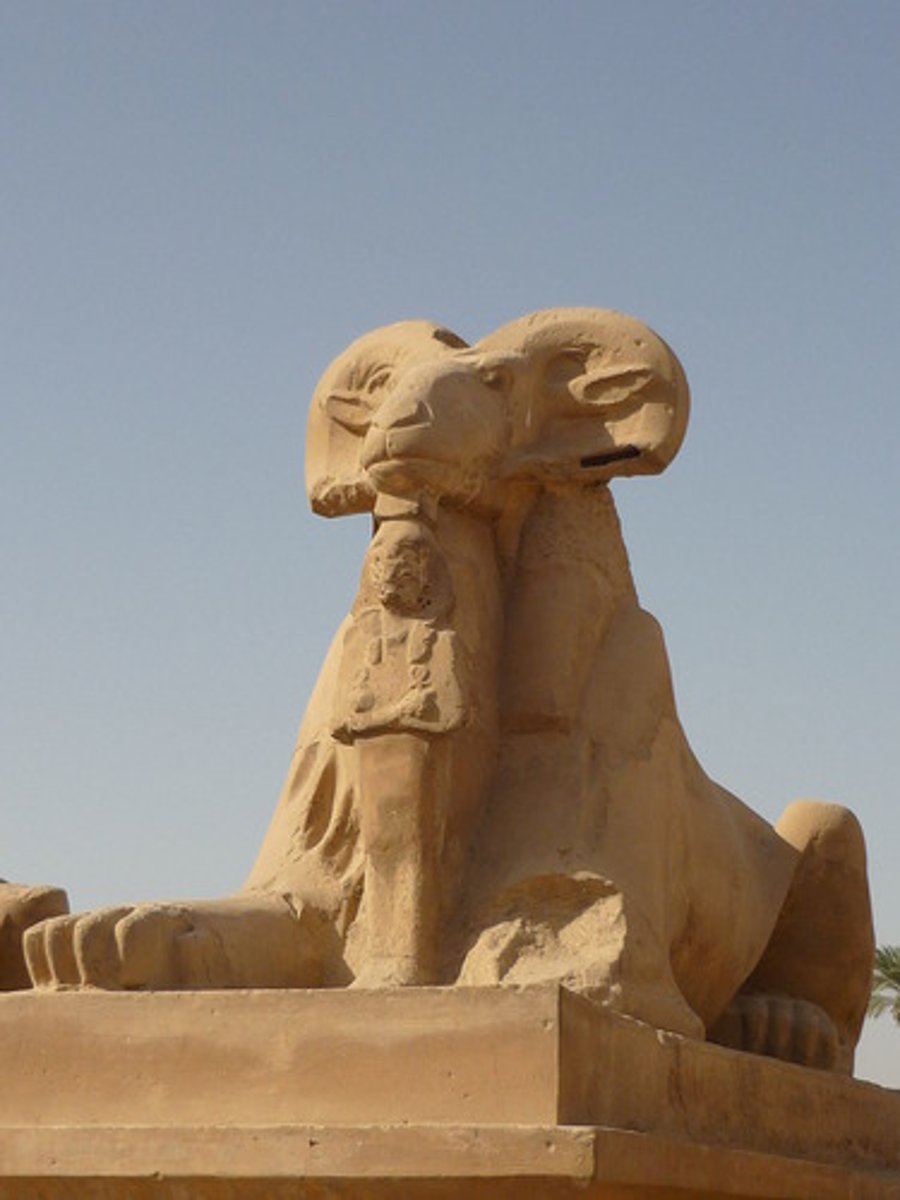 <p>Ram headed sphinx</p>