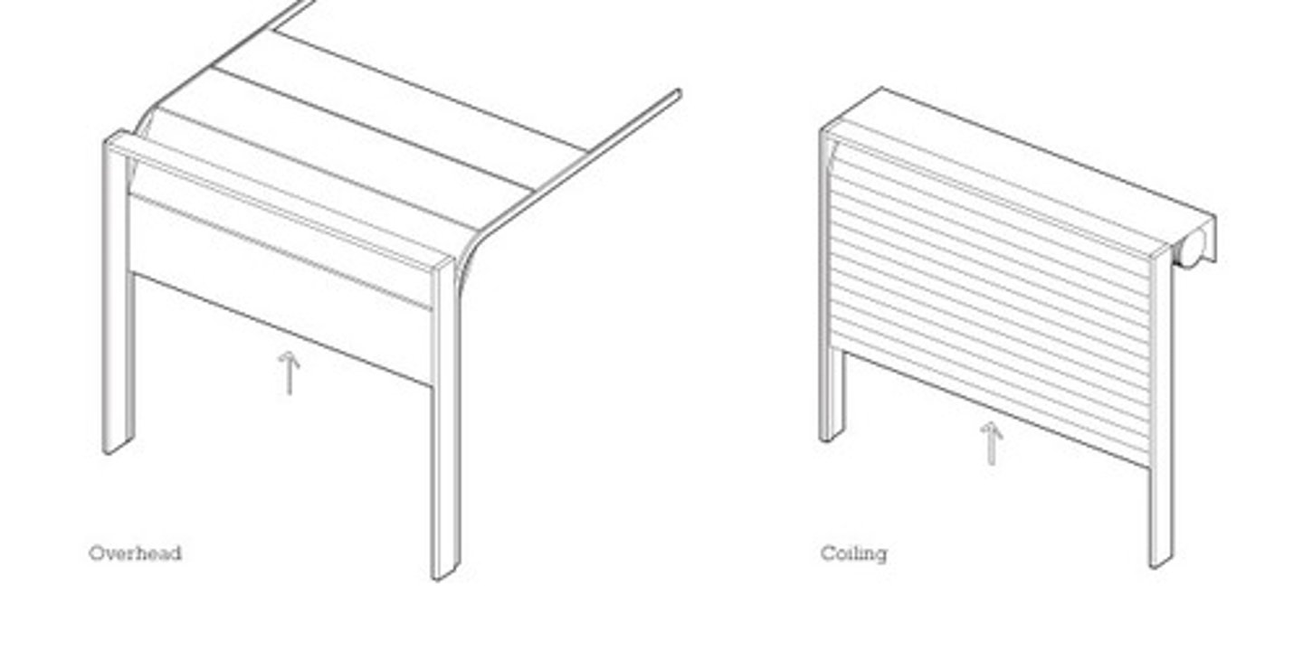 <p>an upward moving garage or other vehicle door</p>