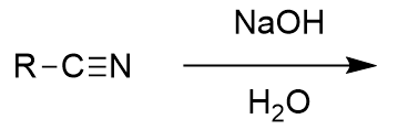 <p>basic workup of nitrile</p>