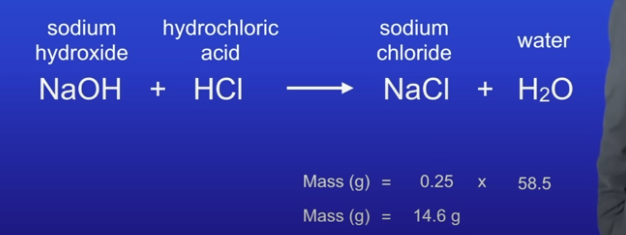 <p>LR = HCl</p><ul><li><p>1:1 ratio of reactants</p></li><li><p>1 mol : 0.25 mol</p></li></ul>