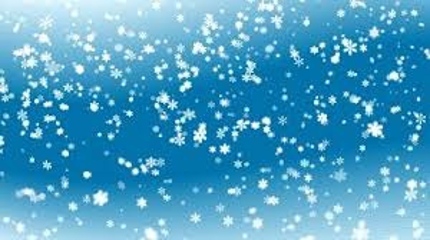 <p>It's snowing; It snows.</p>