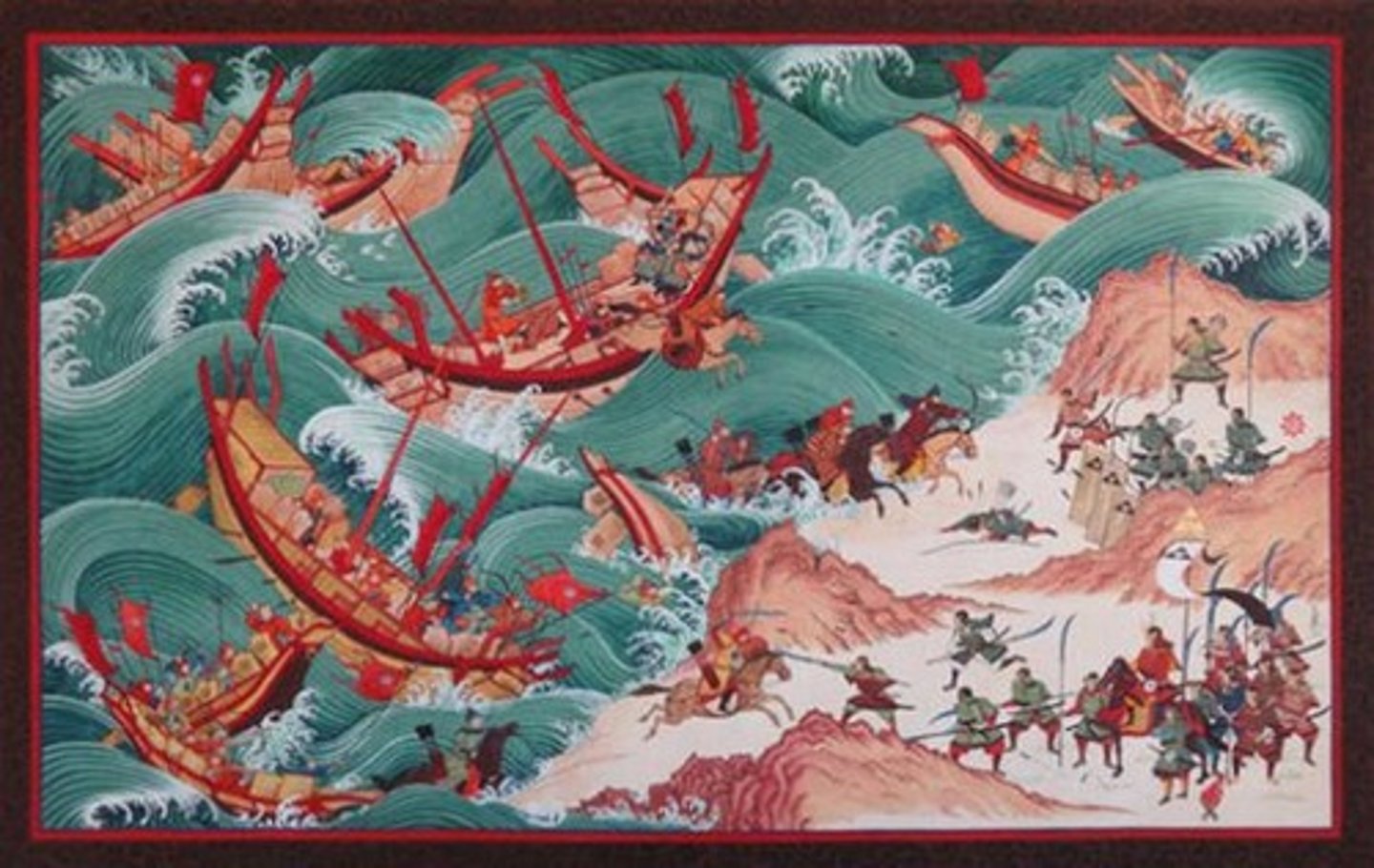 <p>The 'divine wind,' which the Japanese credited with blowing Mongol invaders away from their shores in 1281.</p>