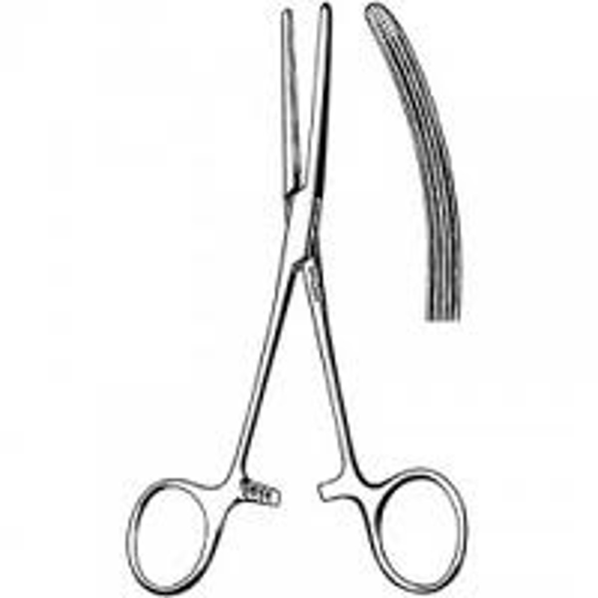 <p>Used to clamp tissue bundles that contain blood vessels. Longitudinal grooves and cross grooves at the tip.</p>