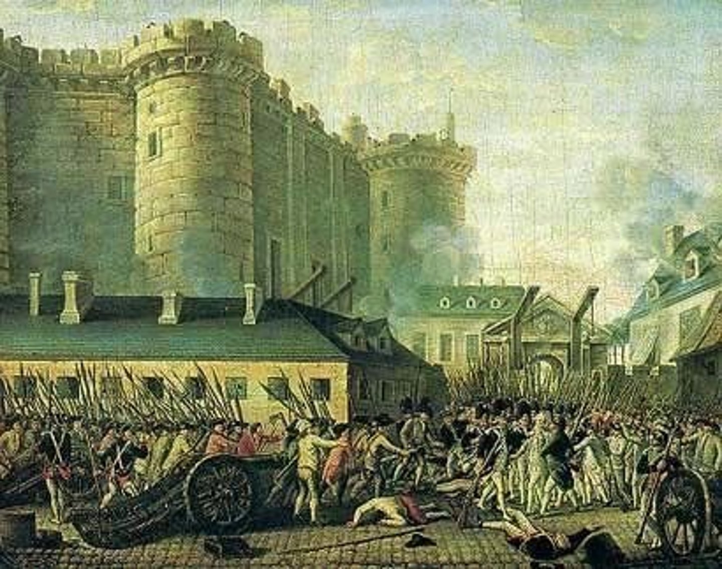 <p>l'ancienne prison de Paris prise par les révolutionnaires en 1789</p>
