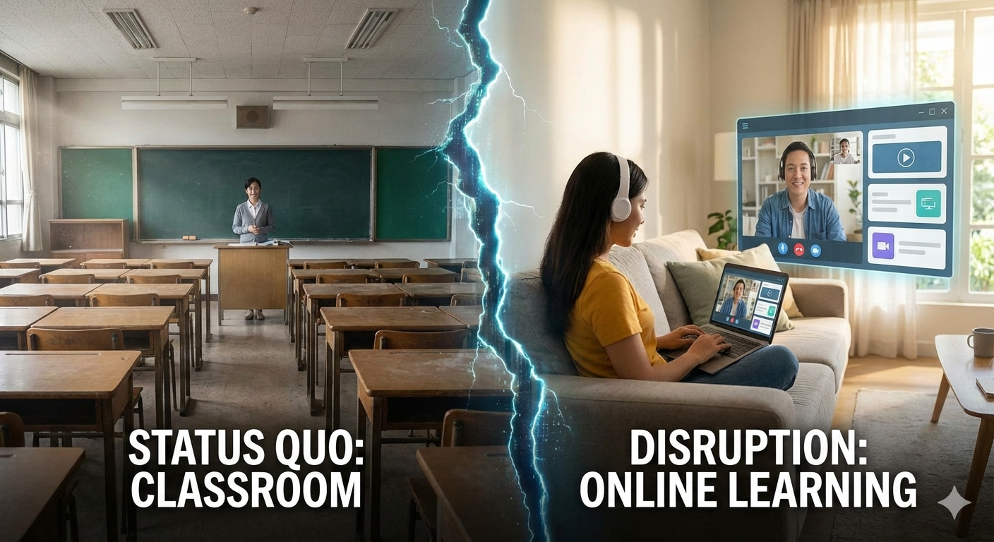 <p>Disrupt the status quo</p>