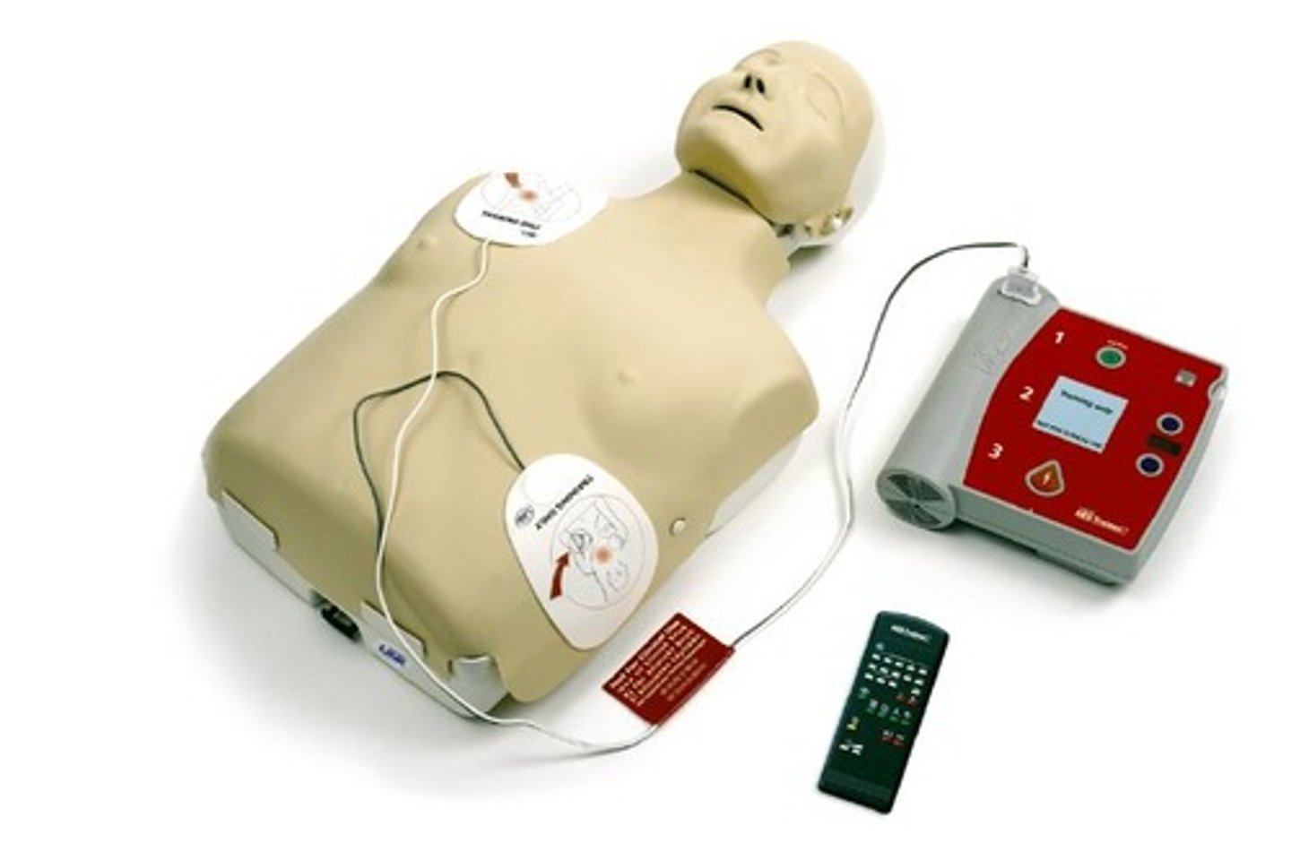 <p>Automated External Defibrillator - a portable device that checks the heart rhythm and if needed, can send an electric shock to try and restore a normal rhythm.</p>