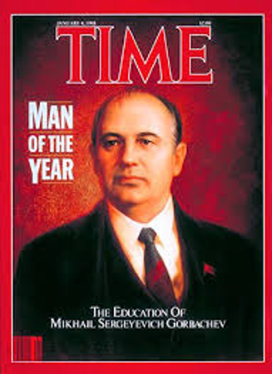 <p>Leader of the Soviet Union from 1985 to 1991 who was eager to bring about reforms and whose summit meetings with President Reagan achieved an arms-control breakthrough.</p>