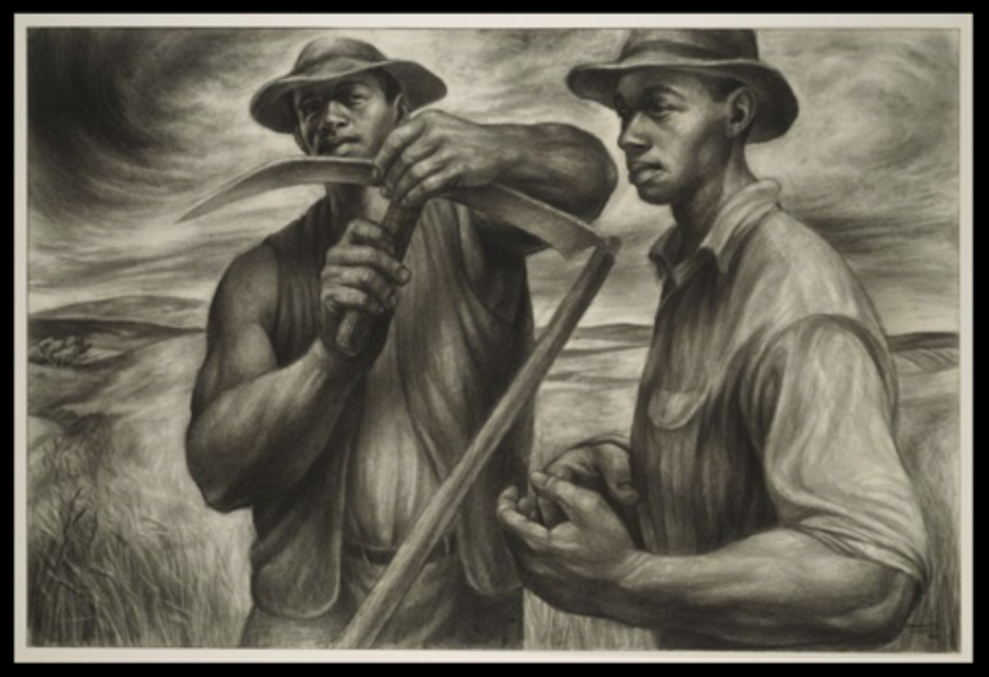 <p>- Social realist artist</p><p>- Worked primarily in black &amp; white or sepia &amp; white drawings, paintings, and lithographs</p><p>- Executed drawings and paintings speak of and affirm the humanity and beauty of African American people and culture</p>