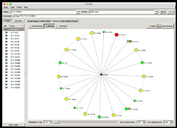 <p><strong>Scan for open ports and IP addresses</strong></p><p><strong>Visually map the network</strong></p><p><strong>Rogue system detection</strong></p>