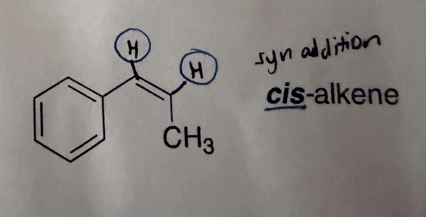 <p>-Lindlar’s catalyst (poisoned Pd/C), H2</p><p>-Syn addition</p>