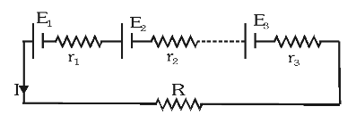 <p>What is the formula for the equivalent internal resistance of batteries connected in series?</p>