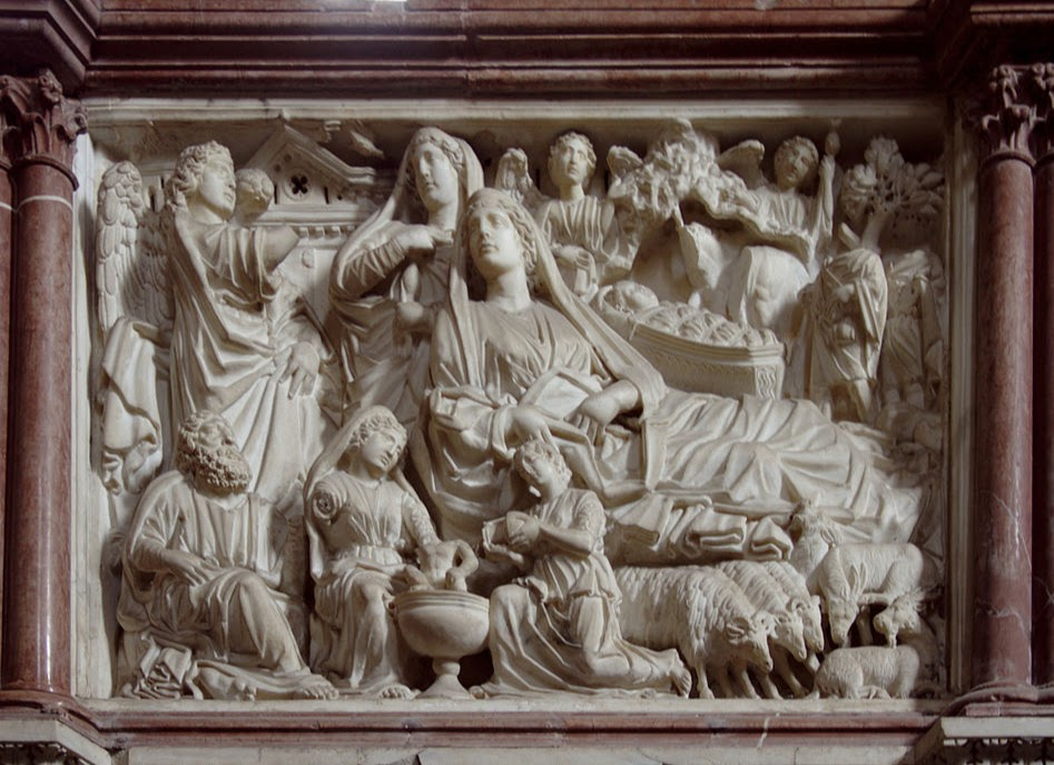 <p>Annunciation, Nativity, and Adoration of Shepherds</p>