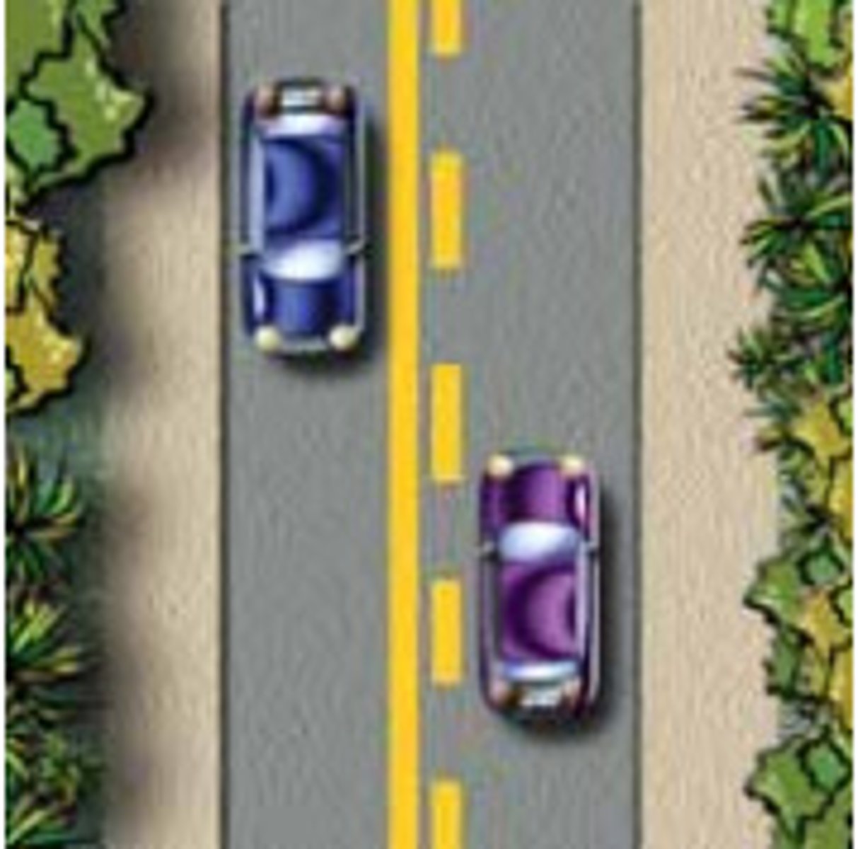<p>Indicates passing is allowed if the broken line is next to your driving lane (but be careful!)</p>