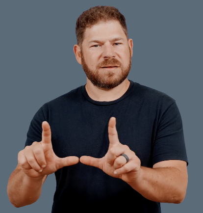 <p>Sign “DRIVE” and then sign “LICENSE” (as shown in image; <strong>left and right thumb tap together <u>twice</u></strong>)</p>