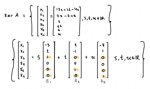 <p>{c1, c2, c3} where they are the vectors that linearly combine to make the vector</p>