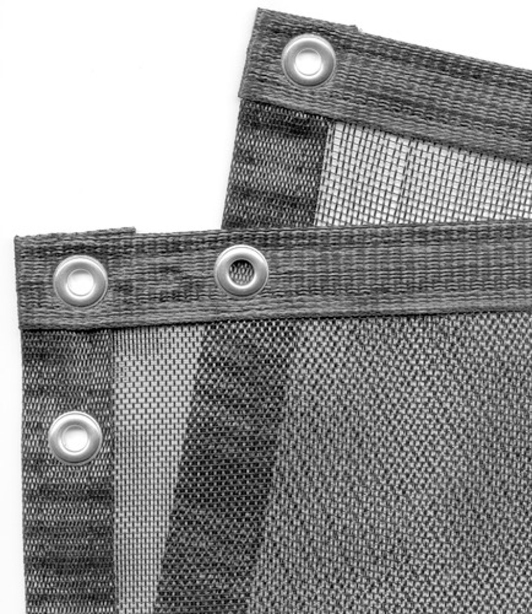 <p>a loosely woven material, usually black, used to cover greenhouses to reduce the amount of light entering</p>