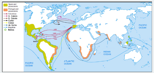<p>Which of the following did not enable Europeans to establish colonies and trading posts in the New World and Asia?</p>