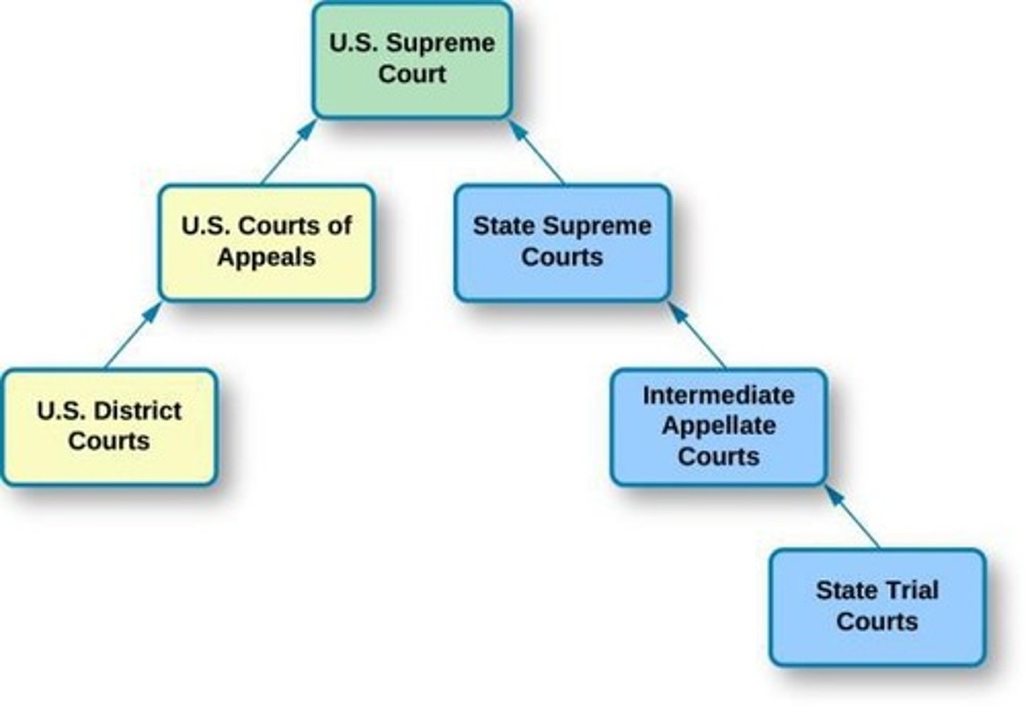 <p>51 court systems: 1 federal and 50 state systems.</p>